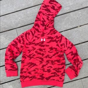 Under Armour Red and Black Camo Hoodie